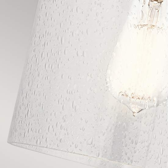 Applique Industrial Nordico Kitner Acciaio Nichel Lucido Vetro 1 Luce E27 QN-KITNER1-PN