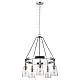 Lampadario Industrial Nordico Loras Acciaio Vetro 5 Luci E27
