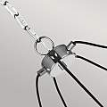 Lampadario Industrial Nordico Loras Acciaio Vetro 5 Luci E27 QN-LORAS5