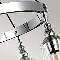 Lampadario Industrial Nordico Loras Acciaio Vetro 5 Luci E27 QN-LORAS5