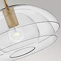 Sospensione Contemporanea Lotus Acciaio Ottone Antico Vetro 1 Luce E27 QN-LOTUS-P-HBR