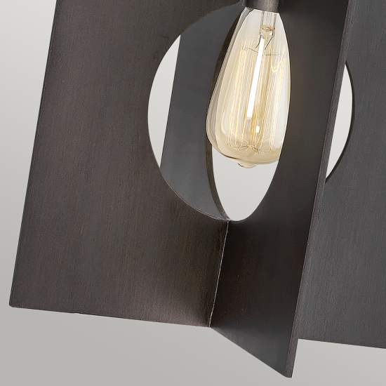 Sospensione Industrial Nordica Ludlow Acciaio Grafite Spazzolata 1 Luce E27 QN-LUDLOW-1P-GR