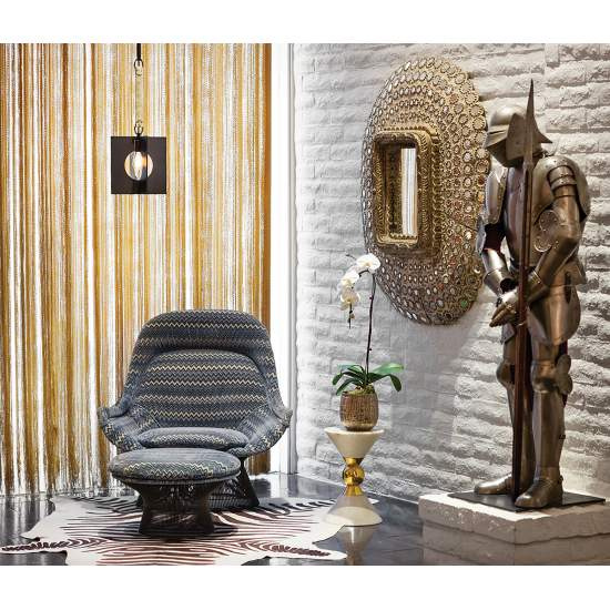 Sospensione Industrial Nordica Ludlow Acciaio Grafite Spazzolata 1 Luce E27 QN-LUDLOW-1P-GR