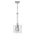 Sospensione Contemporanea Ludlow Acciaio Nichel Lucido Acrilico 1 Luce E27 QN-LUDLOW-1P-PN