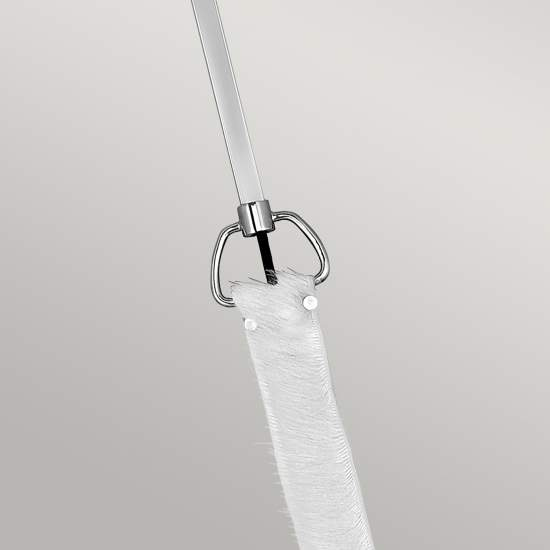 Sospensione Contemporanea Ludlow Acciaio Nichel Lucido Acrilico 1 Luce E27 QN-LUDLOW-1P-PN