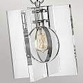 Sospensione Contemporanea Ludlow Acciaio Nichel Lucido Acrilico 1 Luce E27 QN-LUDLOW-1P-PN