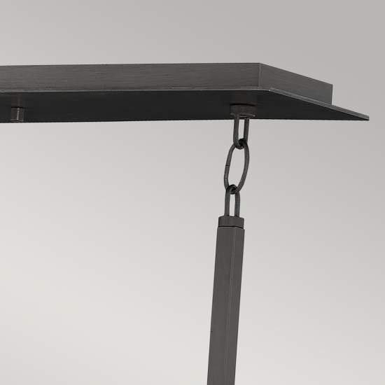 Lampadario Contemporaneo Ludlow Acciaio Grafite Spazzolata 8 Luci E27 QN-LUDLOW8-GR