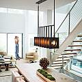 Lampadario Contemporaneo Ludlow Acciaio Grafite Spazzolata 8 Luci E27 QN-LUDLOW8-GR