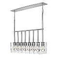 Lampadario Contemporaneo Ludlow Acciaio Nichel Lucido Acrilico 8 Luci E27 QN-LUDLOW8-PN