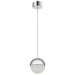 Lampadario Contemporaneo Moonlit Alluminio Cromo Lucido Led 20.9W