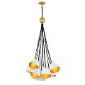 Lampadario Industrial Nordico Nula Acciaio 15 Luci E14 QN-NULA-15P