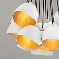 Lampadario Industrial Nordico Nula Acciaio 15 Luci E14 QN-NULA-15P