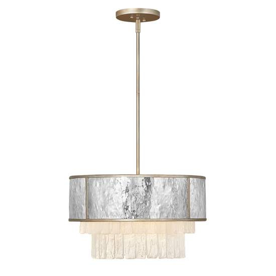 Lampadario Contemporaneo Reverie Acciaio Oro Champagne 4 Luci E14 QN-REVERIE-4P-CPG