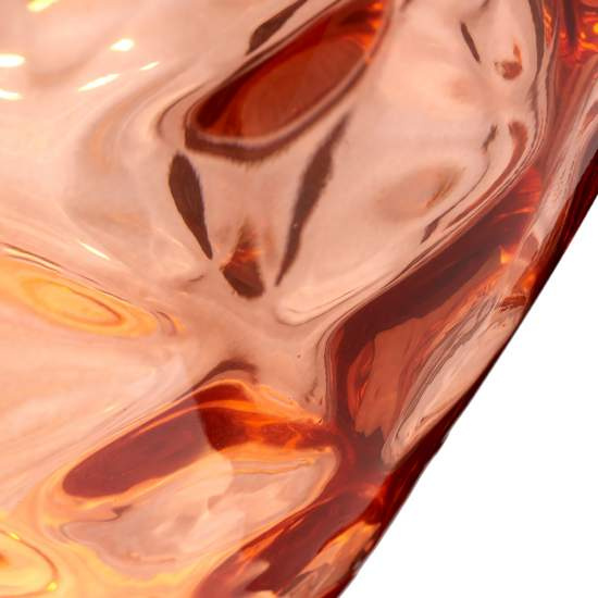 Lampada Da Scrivania Contemporanea Samara Acciaio Nichel Vetro Salmone Luce E27 QN-SAMARA-TL-SLM