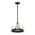 Lampadario Industrial Nordico Silas Acciaio Zinco Antico Ottone 3 Luci E27 QN-SILAS-3P-DZ