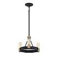 Lampadario Industrial Nordico Silas Acciaio Zinco Antico Ottone 3 Luci E27 QN-SILAS-3P-DZ