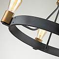 Lampadario Industrial Nordico Silas Acciaio Zinco Antico Ottone 4 Luci E27 QN-SILAS-4P-DZ