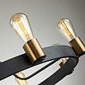 Lampadario Industrial Nordico Silas Acciaio Zinco Antico Ottone 8 Luci E27 QN-SILAS-8P-DZ