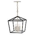 Lampadario Industrial Nordico Stinson Acciaio Nero Nichel Lucido 4 Luci E14 QN-STINSON-4P-L-BK