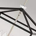 Lampadario Industrial Nordico Stinson Acciaio Nero Nichel Lucido 4 Luci E14 QN-STINSON-4P-L-BK
