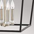 Lampadario Industrial Nordico Stinson Acciaio Nero Nichel Lucido 4 Luci E14 QN-STINSON-4P-L-BK