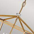 Lampadario Industrial Nordico Stinson Acciaio Ottone Antico Grande 4 Luci E14 QN-STINSON-4P-L-DBR