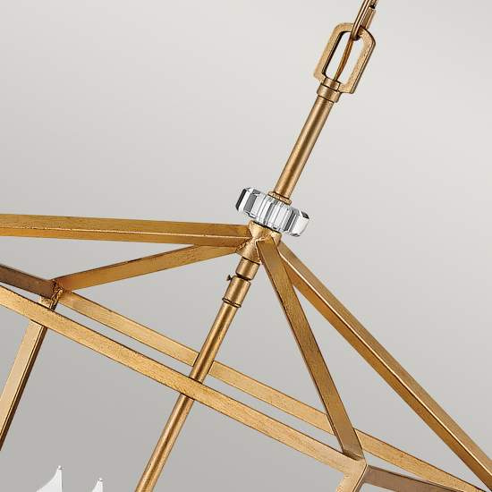 Lampadario Industrial Nordico Stinson Acciaio Ottone Antico Grande 4 Luci E14 QN-STINSON-4P-L-DBR