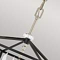 Lampadario Industrial Nordico Stinson Acciaio Nero E Nichel Lucido 4 Luci E14 QN-STINSON-4P-M-BK
