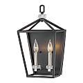 Applique Industrial Nordico Stinson Acciaio Nero E Nichel Lucido 2 Luci E14 QN-STINSON2-BK