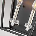 Applique Industrial Nordico Stinson Acciaio Nero E Nichel Lucido 2 Luci E14 QN-STINSON2-BK