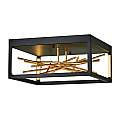 Plafoniera Industrial Nordica Styx Acciaio Nero Oro Led Integrato 8W 3000K 931Lm QN-STYX-LED-F-BG