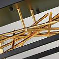 Plafoniera Industrial Nordica Styx Acciaio Nero Oro Led Integrato 8W 3000K 931Lm QN-STYX-LED-F-BG