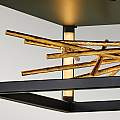 Plafoniera Industrial Nordica Styx Acciaio Nero Oro Led Integrato 8W 3000K 931Lm QN-STYX-LED-F-BG