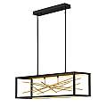 Lampadario Industrial Nordico Styx Acciaio Nero Oro Led Integrato 55W 3000K QN-STYX-LED-ISLE-BG