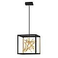 Lampadario Industrial Nordico Styx Acciaio Nero Oro Led Integrato 48W 3000K QN-STYX-LED-P-BG