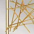 Lampadario Industrial Nordico Styx Acciaio Nero Oro Led Integrato 48W 3000K QN-STYX-LED-P-BG