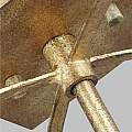 Lampadario Industrial Nordico Thayer Acciaio Doratura Anticata Grande 4 Luci E14 QN-THAYER-SF-ADB