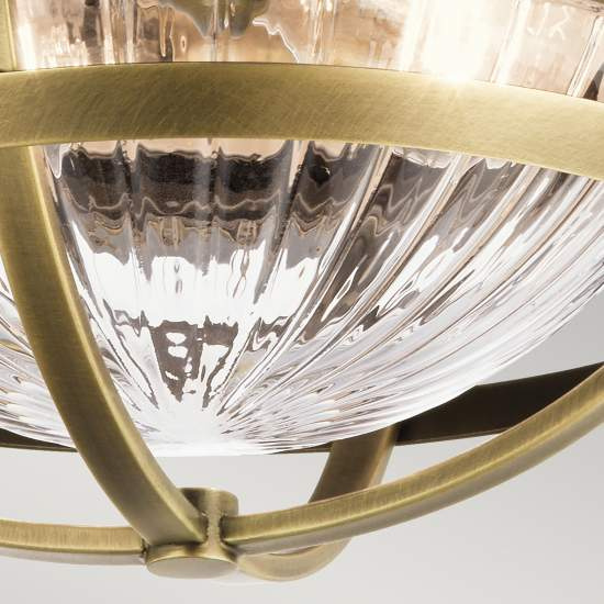 Plafoniera Contemporanea Tollis Acciaio Ottone Naturale Bianco 2 Luci E27 QN-TOLLIS-F-NBR