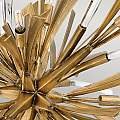 Lampadario Industrial Nordico Vida Acciaio Oro Brunito Grande 13 Luci E14 QN-VIDA-13P-L