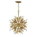 Lampadario Industrial Nordico Vida Acciaio Oro Brunito Piccolo 13 Luci E14 QN-VIDA-13P-S