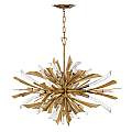 Lampadario Industrial Nordico Vida Acciaio Oro Brunito 13 Luci E14 QN-VIDA-13P-W