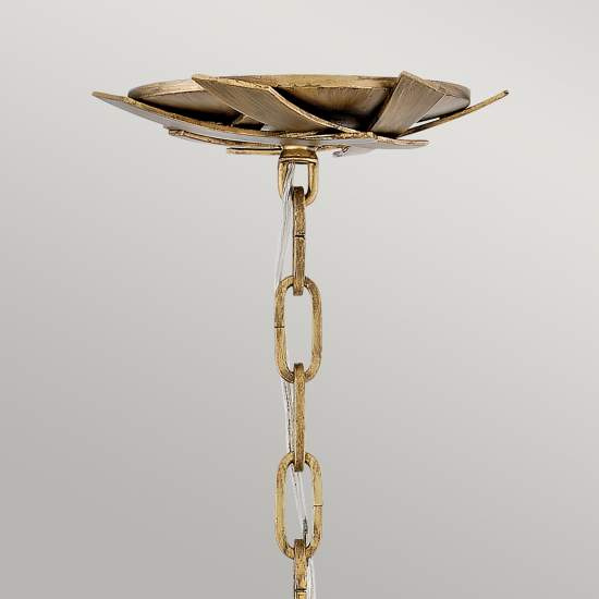 Lampadario Industrial Nordico Vida Acciaio Oro Brunito 13 Luci E14 QN-VIDA-13P-W