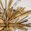 Lampadario Industrial Nordico Vida Acciaio Oro Brunito 13 Luci E14 QN-VIDA-13P-W