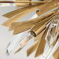 Lampadario Industrial Nordico Vida Acciaio Oro Brunito 9 Luci E14 QN-VIDA-9F