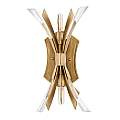 Applique Industrial Nordico Vida Acciaio Oro Brunito 2 Luci E14 QN-VIDA2