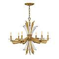 Lampadario Industrial Nordico Vida Acciaio Oro Brunito 6 Luci E14 QN-VIDA6