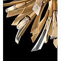 Lampadario Industrial Nordico Vida Acciaio Oro Brunito Piccolo 13 Luci E14 QN-VIDA-13P-S