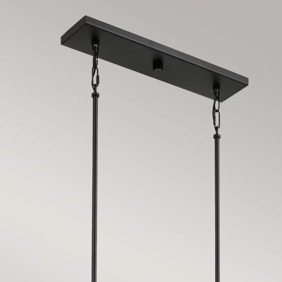 Lampadario Industrial Nordico Bismarck Acciaio Nero Terra 5 Luci E27 QZ-BISMARCK-ISLE-EK
