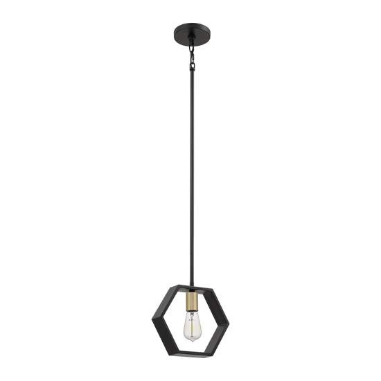 Sospensione Industrial Nordica Bismarck Acciaio Nero Terra 1 Luce E27 QZ-BISMARCK-MP-EK