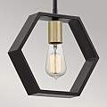 Sospensione Industrial Nordica Bismarck Acciaio Nero Terra 1 Luce E27 QZ-BISMARCK-MP-EK